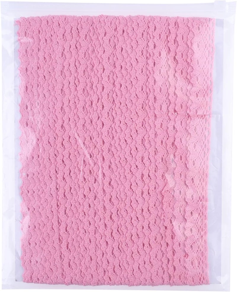 DYSHIPEN 20 Yards x 1 Inch Lace Ribbon Vintage Lace Trim Crochet Cotton Lace Edge for Christmas Package DIY Sewing Wedding Bridal Dress,Costume,Crafts and Sewing (Pink) - Image 3